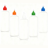 5 x 100ml Needle Tip Bottles (Multi Coloured Caps)