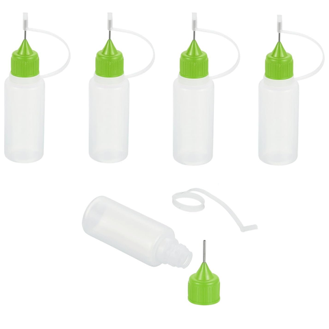 10ml Needle Tip Bottle x 5 (Lime Green)