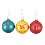 3 Nostalgic Christmas Glass Baubles