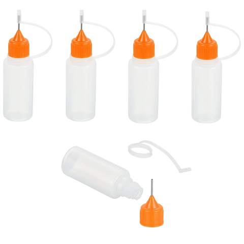 5 x 10ml Needle Tip Bottles (Orange)