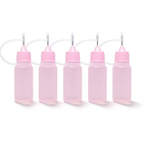 10ml Needle Tip Bottles - Pink Bottle with Pink Caps x 5